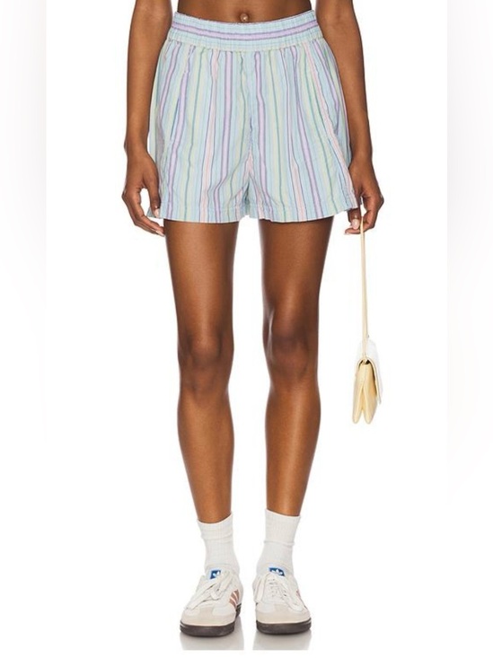 Free People Pants - NWT Free People Get Free Striped Cotton Pull-On Elastic Waist Shorts S